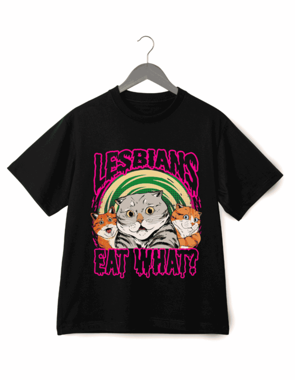 Black Lesbians Eat What Oversize Black T-shirt